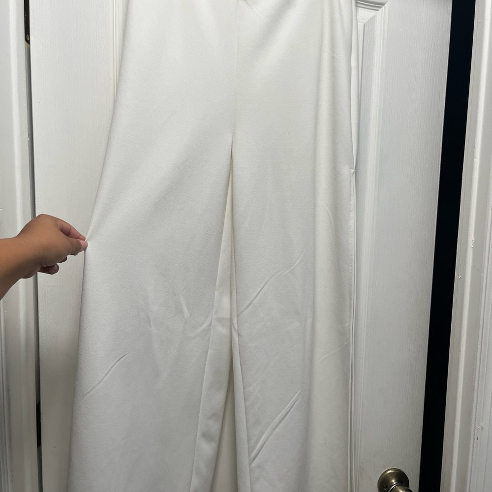 SHEIN White Wide Leg Pants